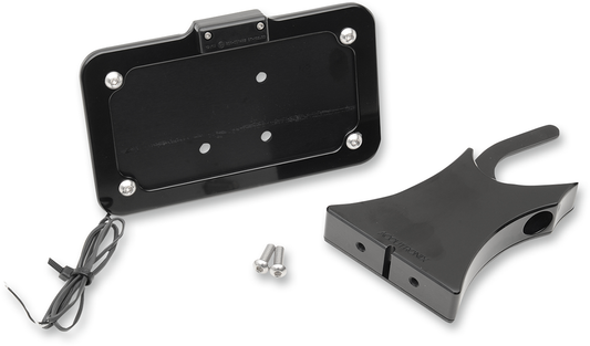 Side Mount License Plate - Black