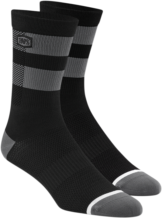 Flow Performance Socks - Black/Gray - Large/XL