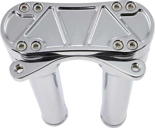 Risers - Threaded - 10" - Gauge Mount - Chrome