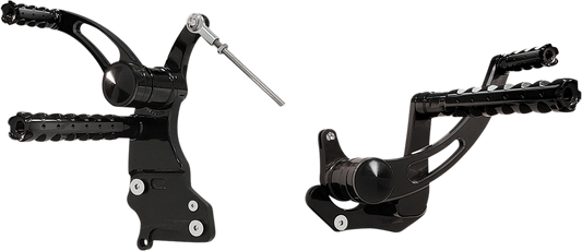 Forward Control - Black - Slotted