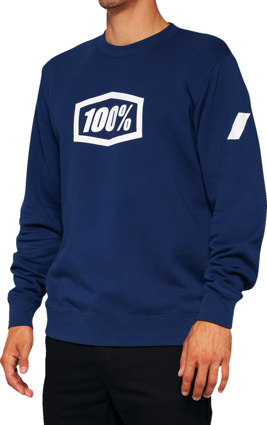 Icon Long-Sleeve Fleece Sweatshirt - Navy - Medium