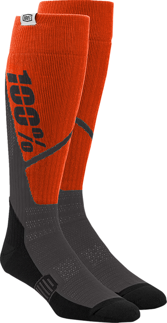 Torque Comfort Moto Socks - Orange/Charcoal - Small/Medium
