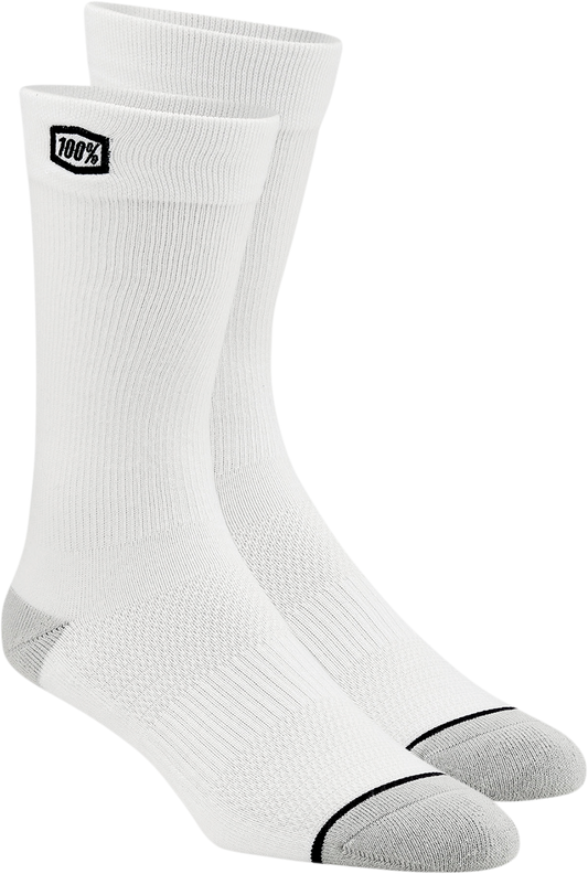 Solid Socks - White - Large/XL