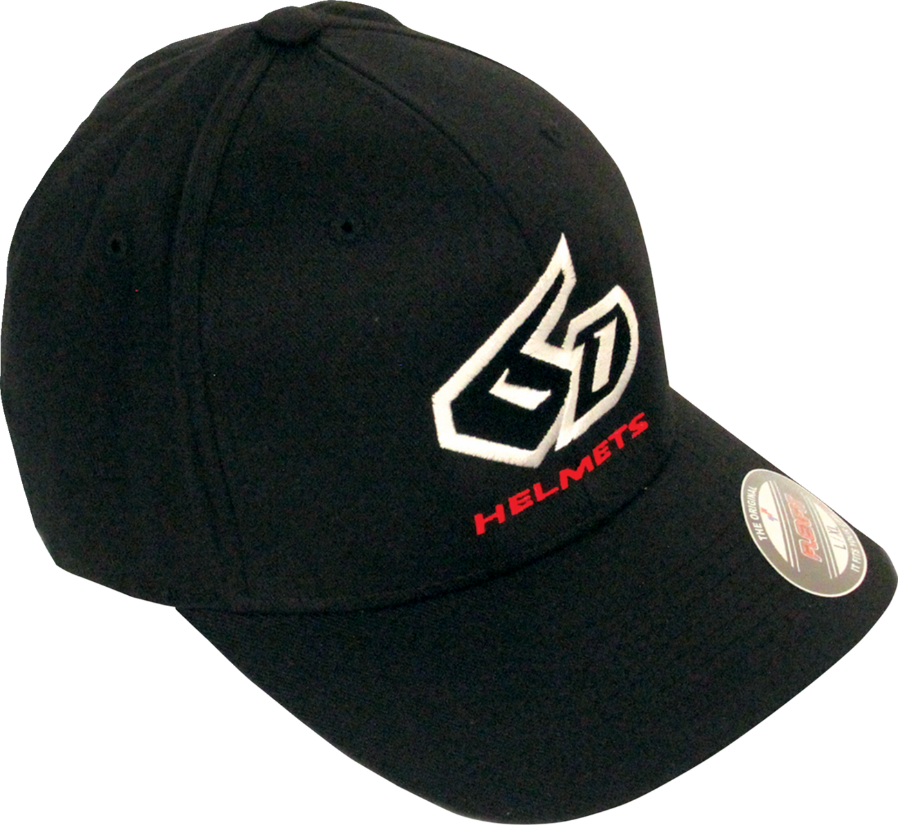 6D Helmets Logo Flexfit® Hat - Black - Small/Medium