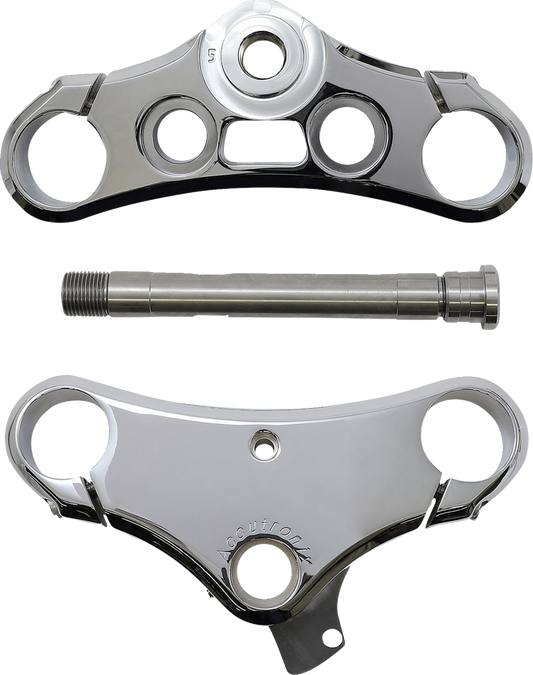 Elite Triple Tree - 49 mm - Chrome - 5° Rake