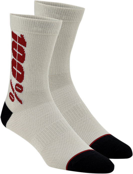Rythym Socks - Silver/Cherry - Large/XL