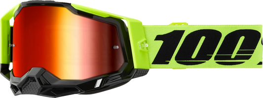 Racecraft 2 Goggle - Neon Yellow - Red Mirror