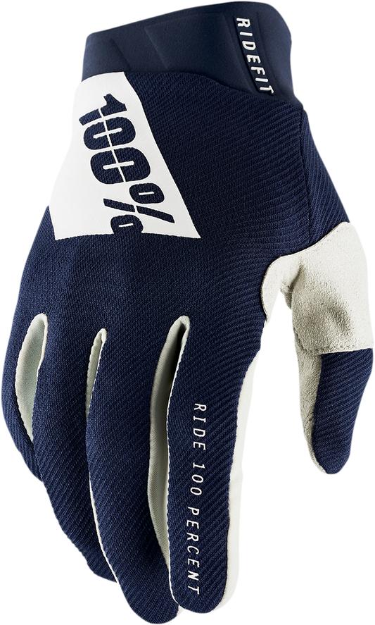 Ridefit Gloves - Navy/White - Large