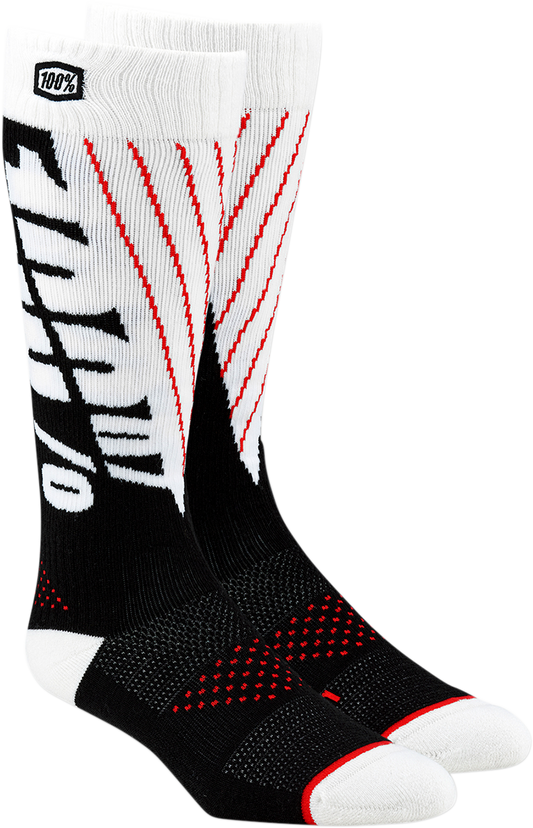 Torque Comfort Moto Socks - Black/White - Small/Medium