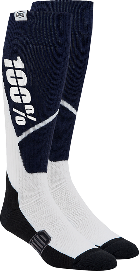 Torque Comfort Moto Socks - Navy/White - Small/Medium