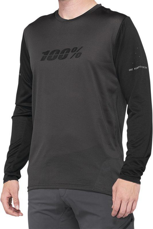 Ridecamp Jersey - Long-Sleeve - Black/Charcoal - Large