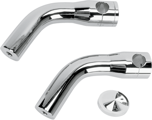 Risers - Pullback - 6" - Chrome