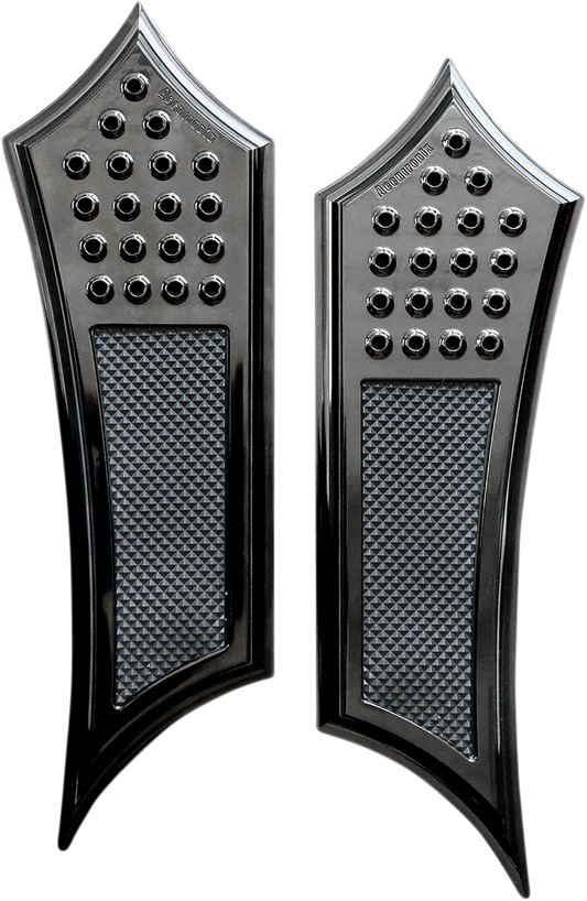 Front Floorboards - Extended - Black - Drilled - Instigator - FL