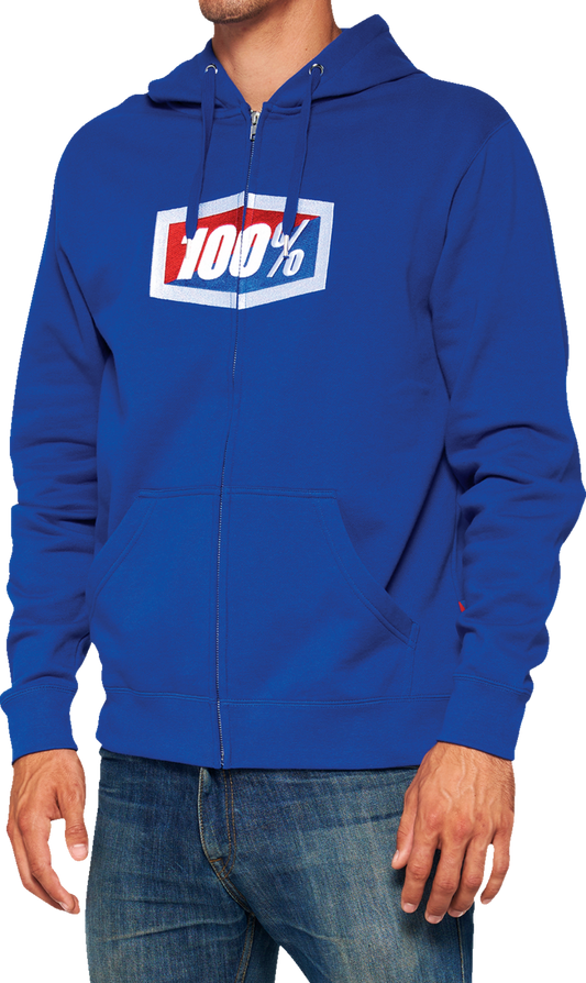Official Fleece Zip-Up Hoodie - Royal - Small