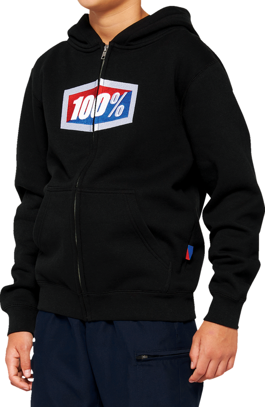 Youth Official Zip Hoodie - Black - Large