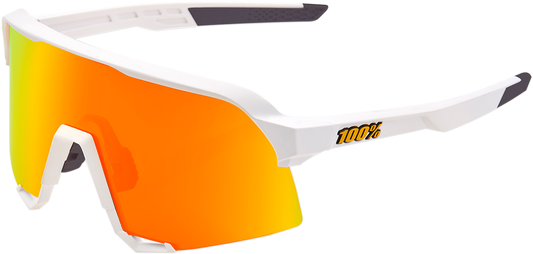 S3 Sunglasses - White - Red Mirror