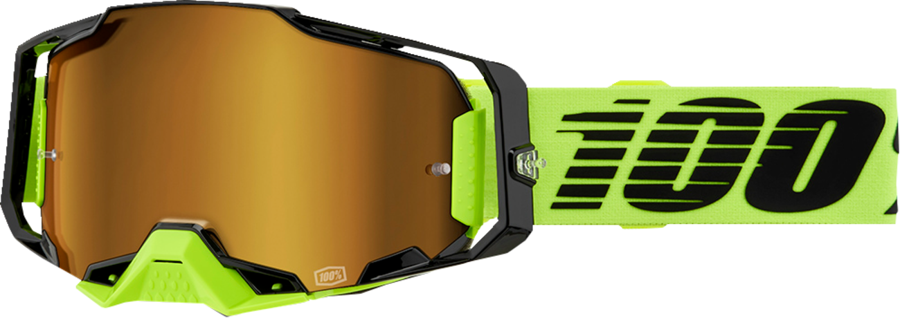 Armega Goggle - Neon Yellow - Gold Mirror
