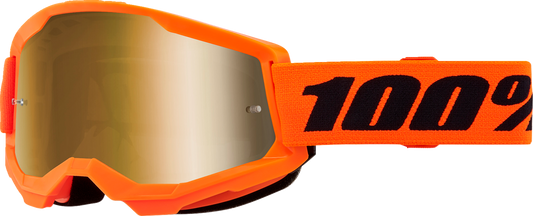 Strata 2 Goggle - Neon Orange - True Gold Mirror