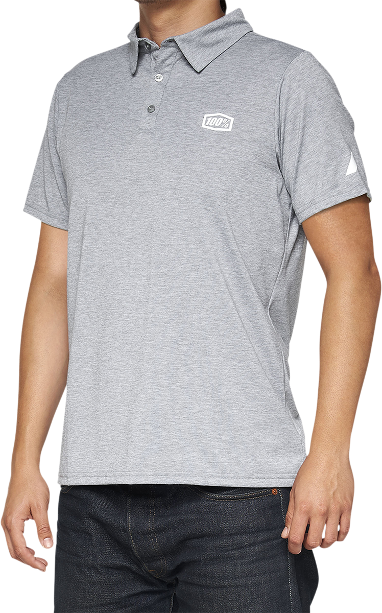 Corpo Polo Shirt - Heather Gray/White - Large