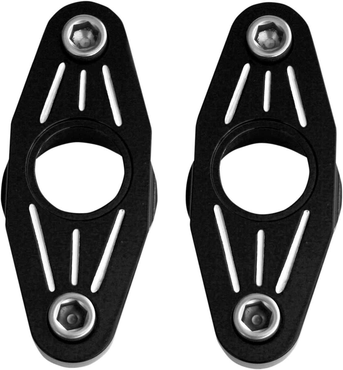 Swingarm Pivot Blocks - Black Anodized Ball-Milled