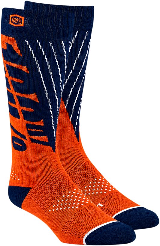 Torque Comfort Moto Socks - Navy/Orange - Small/Medium