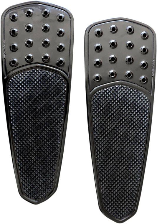 Front Floorboards - Extended - Black - Knurled - Teardrop - FL