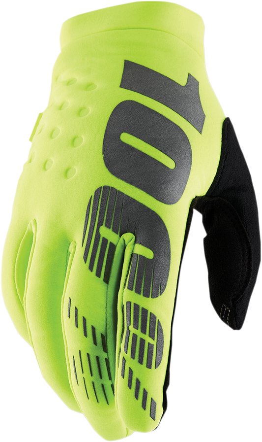 Youth Brisker Gloves - Fluo Yellow - Small