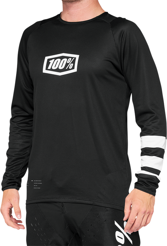 R-Core Long-Sleeve Jersey - Black/White - Small