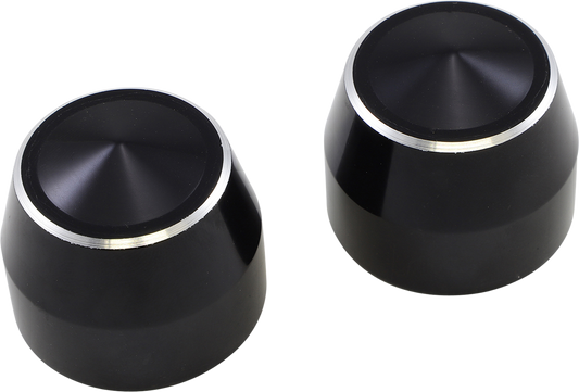Axle Caps - Black - Elite - 25 mm