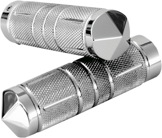 Grips - Knurled - Diamond - TBW - Chrome