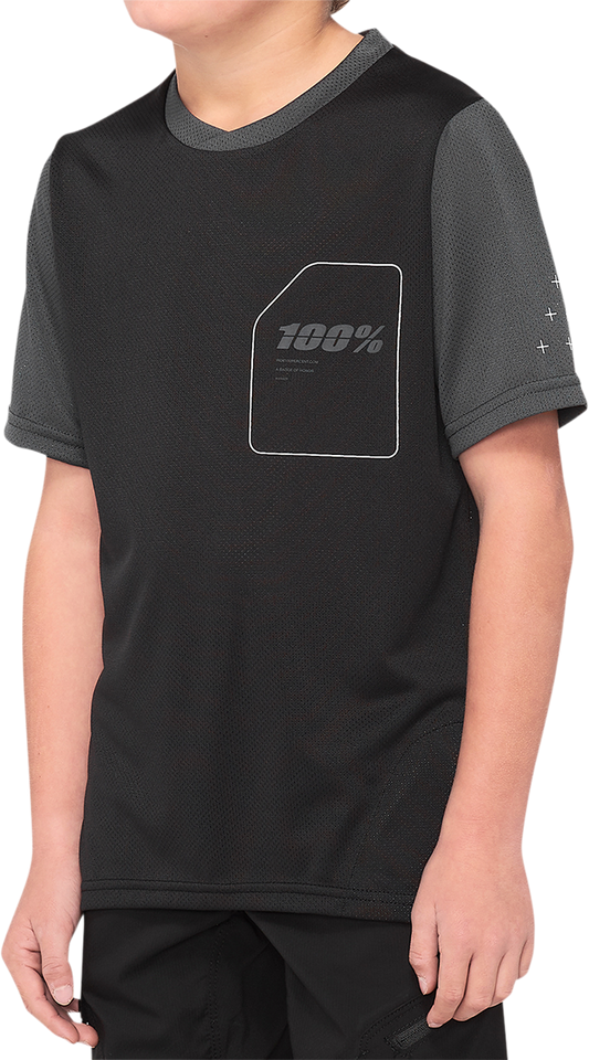 Youth Ridecamp Jersey - Short-Sleeve - Black/Charcoal - Medium